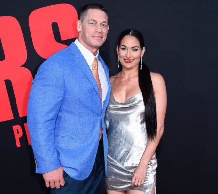 Nikki with her boyfriend, John Cena